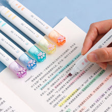 Load image into Gallery viewer, Cat Paw Series Dual-Sided Highlighter Set (6pcs)