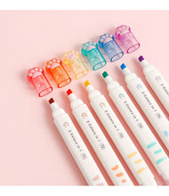 Load image into Gallery viewer, Cat Paw Series Dual-Sided Highlighter Set (6pcs)