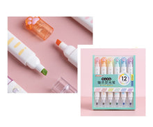 Load image into Gallery viewer, Cat Paw Series Dual-Sided Highlighter Set (6pcs)