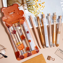 Load image into Gallery viewer, Colorful Kawaii Retractable Gel Pen & Highlighter Set (6pcs a set)