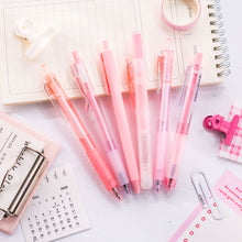 Load image into Gallery viewer, Colorful Kawaii Retractable Gel Pen & Highlighter Set (6pcs a set)