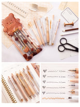 Load image into Gallery viewer, Colorful Kawaii Retractable Gel Pen & Highlighter Set (6pcs a set)