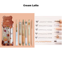 Load image into Gallery viewer, Colorful Kawaii Retractable Gel Pen & Highlighter Set (6pcs a set)