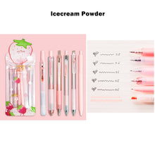 Load image into Gallery viewer, Colorful Kawaii Retractable Gel Pen & Highlighter Set (6pcs a set)
