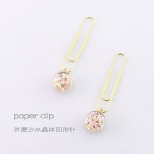 Load image into Gallery viewer, Glass Ball Paper Clips - Original Kawaii Pen