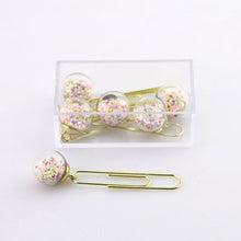 Load image into Gallery viewer, Glass Ball Paper Clips - Original Kawaii Pen