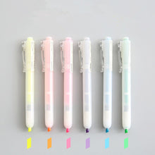 Load image into Gallery viewer, Knock Type Fluorescent Highlighter Set ( 6pcs) - Original Kawaii Pen