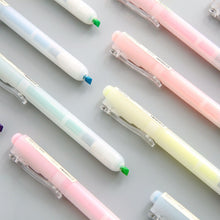 Load image into Gallery viewer, Knock Type Fluorescent Highlighter Set ( 6pcs) - Original Kawaii Pen