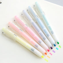 Load image into Gallery viewer, Knock Type Fluorescent Highlighter Set ( 6pcs) - Original Kawaii Pen