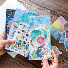 Load image into Gallery viewer, Exotic Universe Gold foiled Stickers (6 Types)