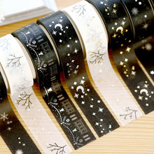 Load image into Gallery viewer, Star Twigs Gold & Silver Washi Tape (8 Designs)