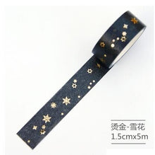 Load image into Gallery viewer, Star Twigs Gold & Silver Washi Tape (8 Designs)