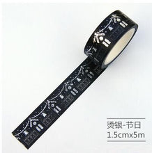 Load image into Gallery viewer, Star Twigs Gold & Silver Washi Tape (8 Designs)