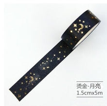 Load image into Gallery viewer, Star Twigs Gold & Silver Washi Tape (8 Designs)
