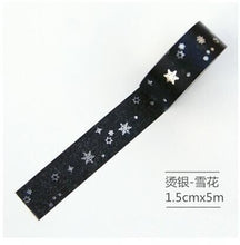 Load image into Gallery viewer, Star Twigs Gold & Silver Washi Tape (8 Designs)