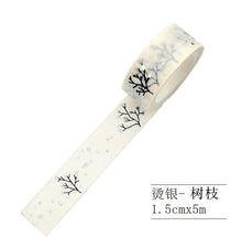 Load image into Gallery viewer, Star Twigs Gold & Silver Washi Tape (8 Designs)