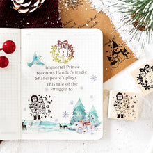 Load image into Gallery viewer, Vintage Xmas Night Wooden Stamps