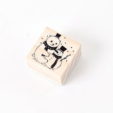 Load image into Gallery viewer, Vintage Xmas Night Wooden Stamps