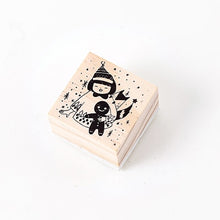 Load image into Gallery viewer, Vintage Xmas Night Wooden Stamps