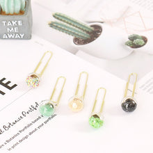 Load image into Gallery viewer, Glass Ball Paper Clips - Original Kawaii Pen