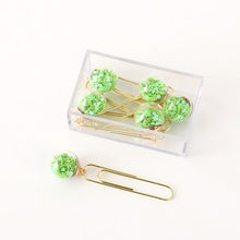 Load image into Gallery viewer, Glass Ball Paper Clips - Original Kawaii Pen