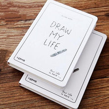 Load image into Gallery viewer, "Draw My Life" Hardcover Notebook - Original Kawaii Pen