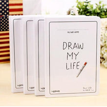 Load image into Gallery viewer, "Draw My Life" Hardcover Notebook - Original Kawaii Pen