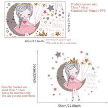 Load image into Gallery viewer, Princess on the Moon Wall Stickers - Limited Edition
