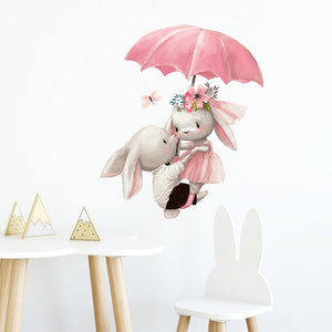 Cute Bunny Series 3D Large Wall Stickers - Limited Edition