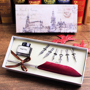 Feathered Grace Calligraphy Set