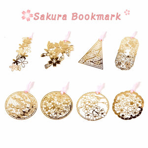 Golden Sakura Bookmarks