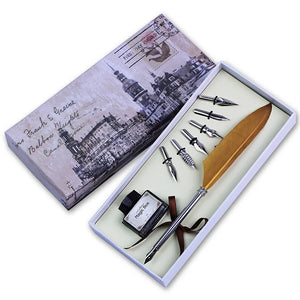 Feathered Grace Calligraphy Set