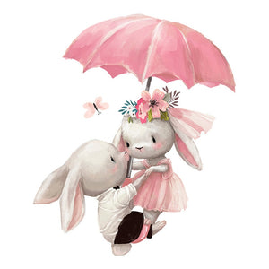 Cute Bunny Series 3D Large Wall Stickers - Limited Edition