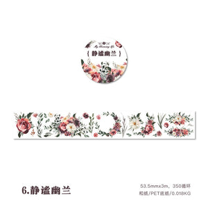Vintage Flower Sea Decorative Masking Washi Tape