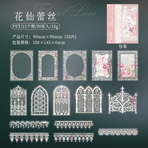 Vintage Lace Garden Adornments Stickers