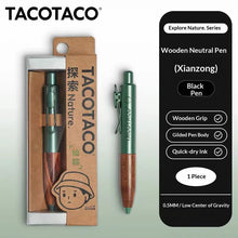 Load image into Gallery viewer, TACOTACO MiniClick Pocket Gel Pen – Wooden Grip Edition
