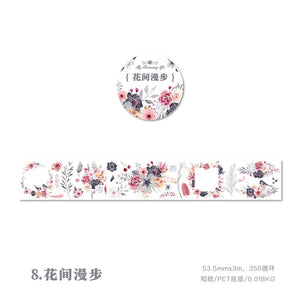 Vintage Flower Sea Decorative Masking Washi Tape
