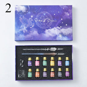 Luxury Star & Dream Series Crystal Calligraphy Sets (16pcs)