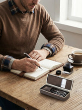 Load image into Gallery viewer, Heritage Trio Genuine Leather Pen Case – Handmade Edition
