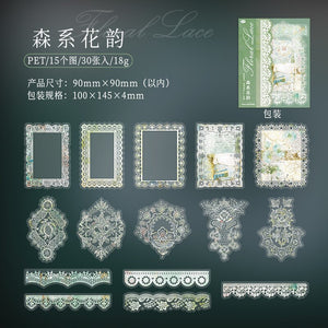 Vintage Lace Garden Adornments Stickers