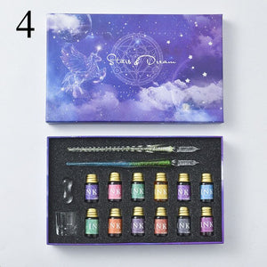 Luxury Star & Dream Series Crystal Calligraphy Sets (16pcs)