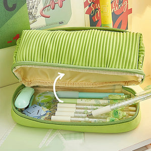 Double Pocket Large Capacity Pen Pouch