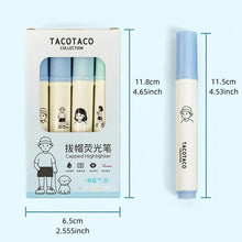 Load image into Gallery viewer, Tacotaco Color Highlighter Sets (4pcs a set)
