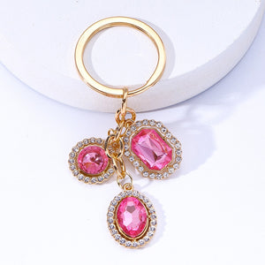 Luxury Shiny Crystal Rhinestone Charms Keychain  (7 Designs)