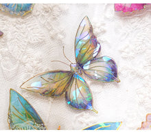 Load image into Gallery viewer, Crystal Series Butterfly Laser Decorative Stickers
