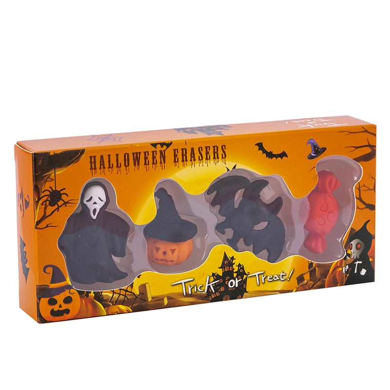 Halloween Rubber Eraser Set (4 pcs)