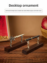 Load image into Gallery viewer, Heritage Rest Solid Wood Pen Stand – Artisan Edition

