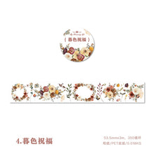 Load image into Gallery viewer, Vintage Flower Sea Decorative Masking Washi Tape
