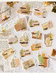 Vintage Style Old Paper Decorative Stickers