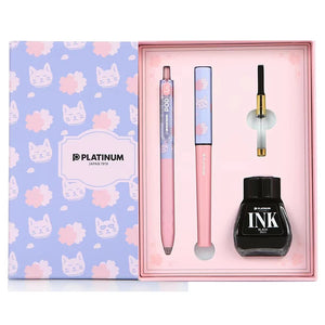 Japanese PLATINUM Meteor Sakura Fountain Pen Sets - Limited Edition